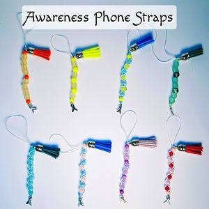 Choice Phone Strap With Beads, Tassel, Awareness Phone Charm
